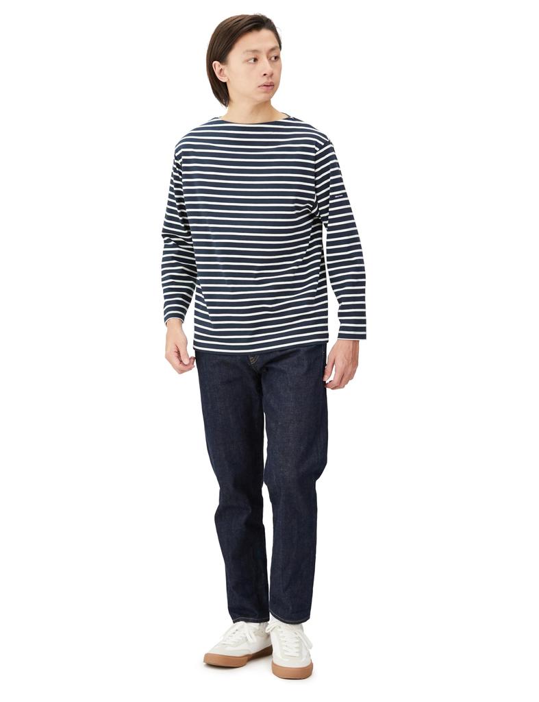 Helly Hansen HH Marine Border Tee, Long Sleeve, Deep Navy/Off White