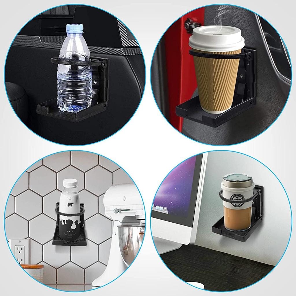 Car Drink Holder Set of 2 Foldable Plastic Bottle Bottle Cup Mount Car