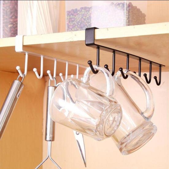 Kitchen Storage Rack Cupboard Hanging Hook Hanger Chest Organizer Mug Holder