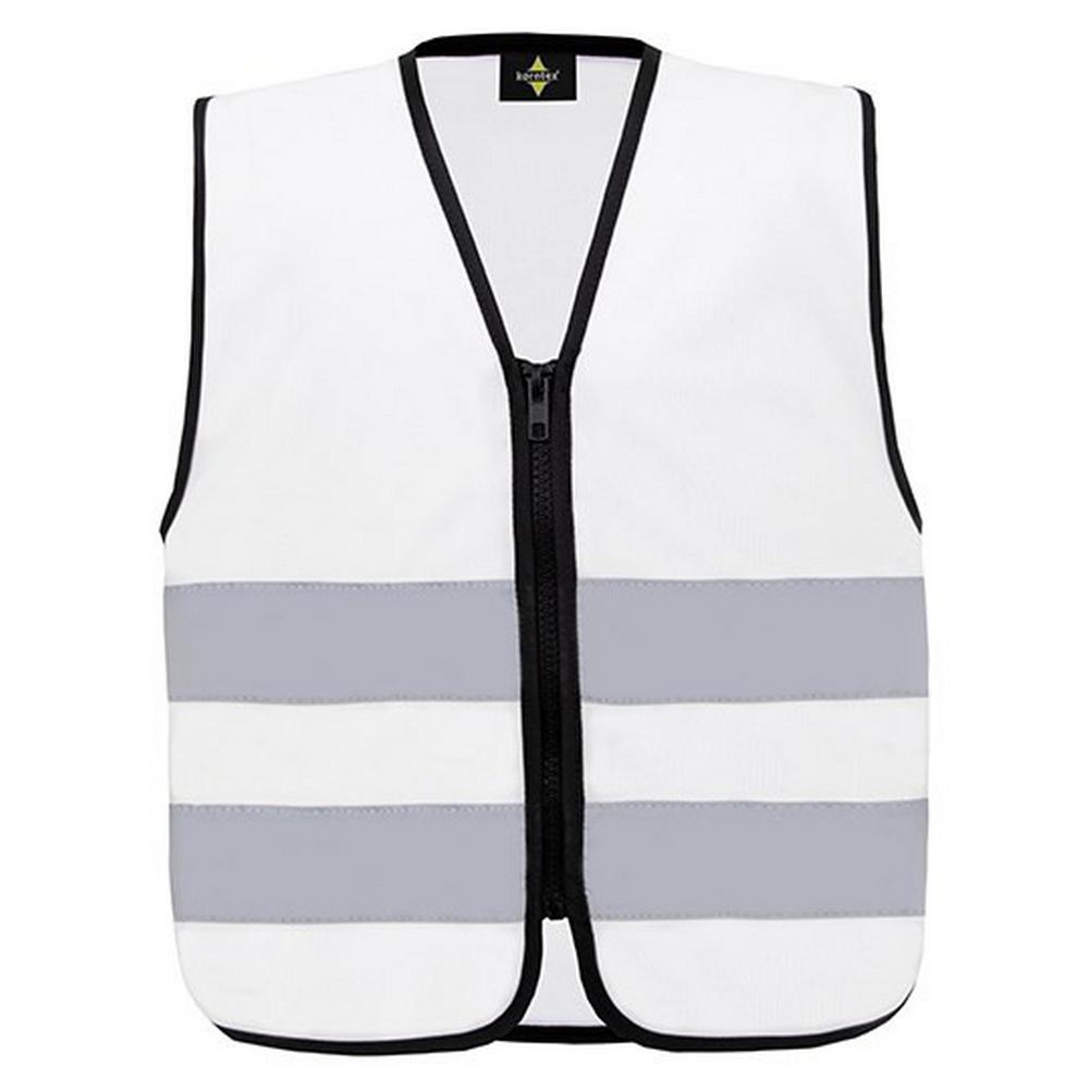 Korntex Childrens/Kids Aalborg Front Zip Safety Hi-Vis Vest