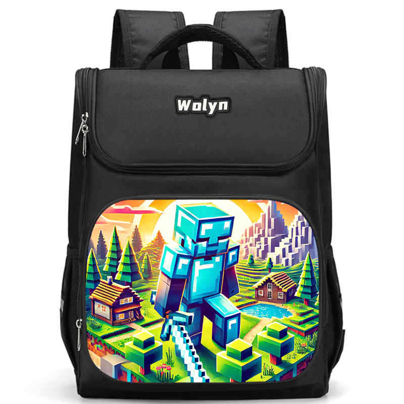 Minecraft Schoolbag Multi-Functional High-Value Spine Protection To Reduce The Burden, A Must-Have Comfortable Backpack For Students