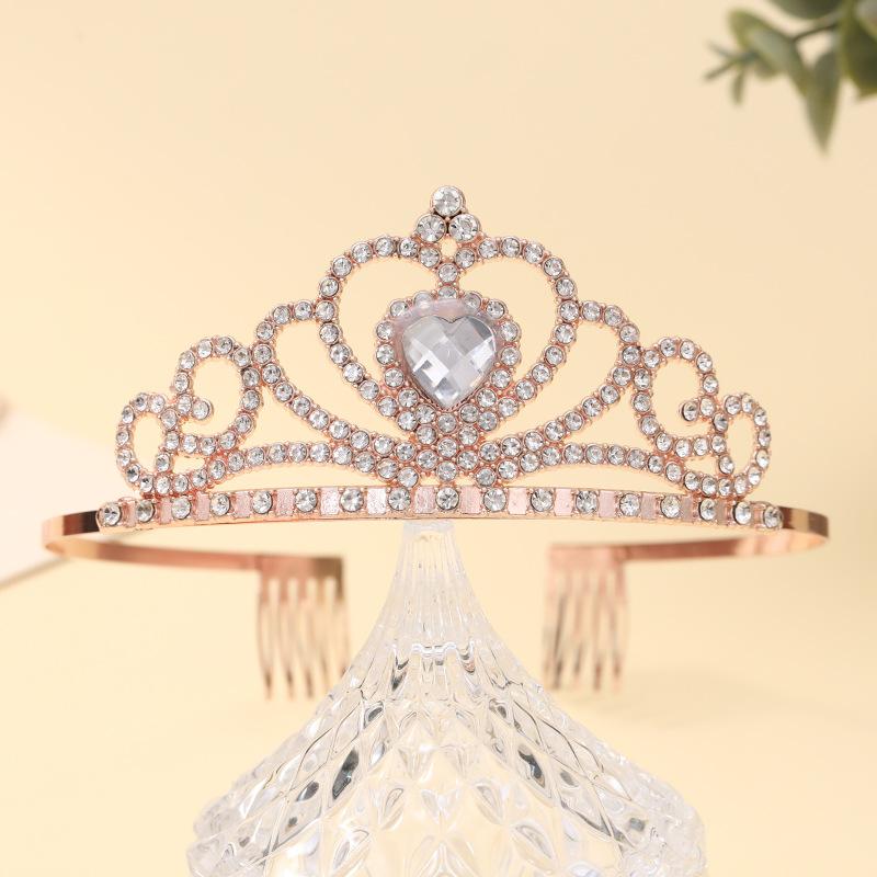 Bridal Crown Headwear Alloy Rhinestone Headband Wedding Crown Birthday Hair Accessories Party Headband Accessories