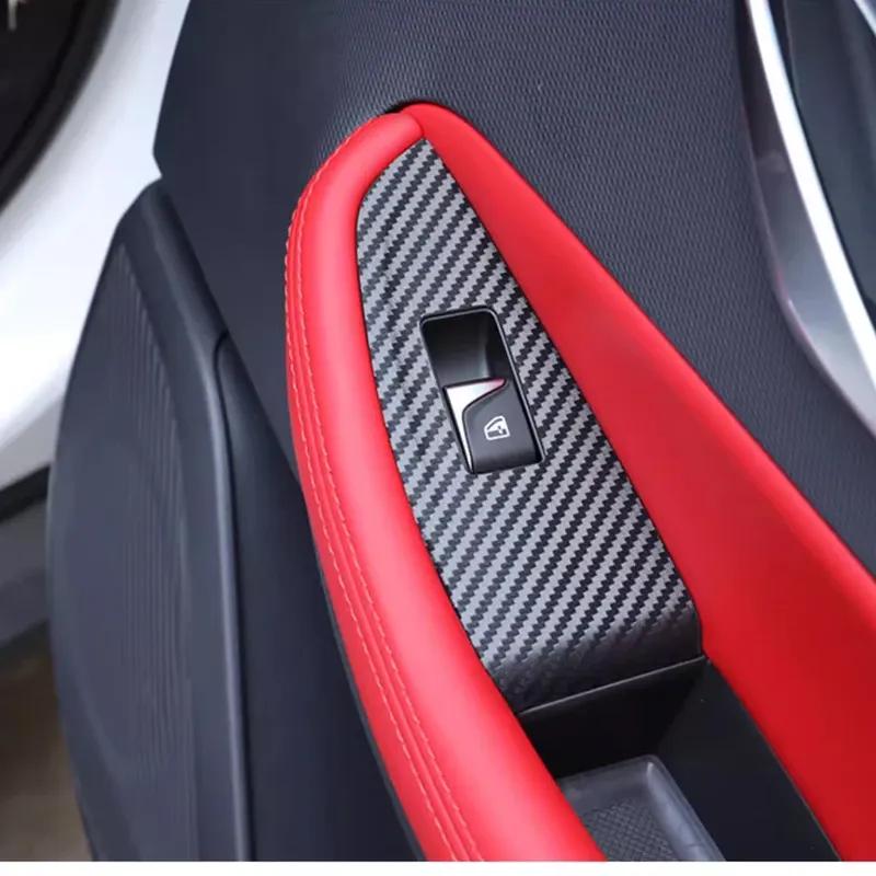 Für Changan UNI-T Unit     2024 2025 Auto Zubehör Kohlefaser Fensterheber Knopf Schalter Panel Verkleidung