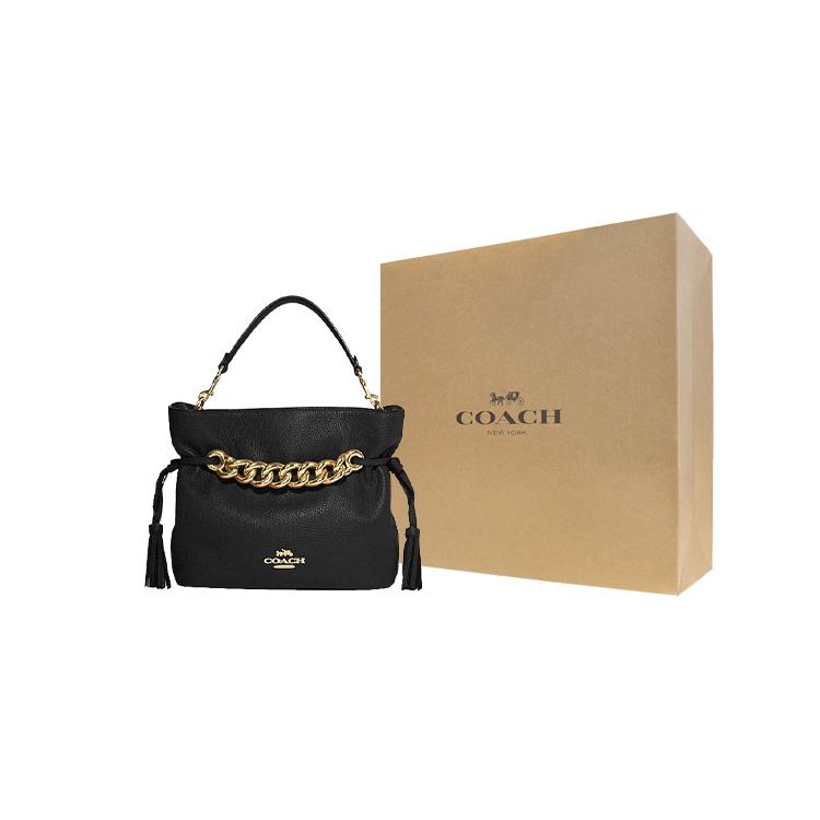 New COACH Andy Cow Leather Handbag, Shoulder Bag, Crossbody Bag Medium Size Women's Black CE555-IMBLK