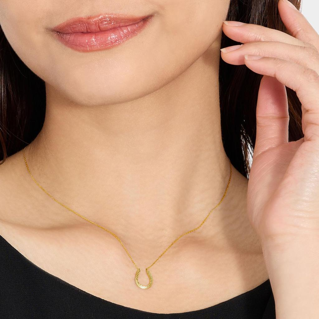 Lala Christie 18K Gold Horseshoe Necklace Women's (lp51-0023-yg)