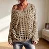 Sexy Hollow Knit Cover Up Beach Top Womens Short Sleeve Sun Protection Cardigan