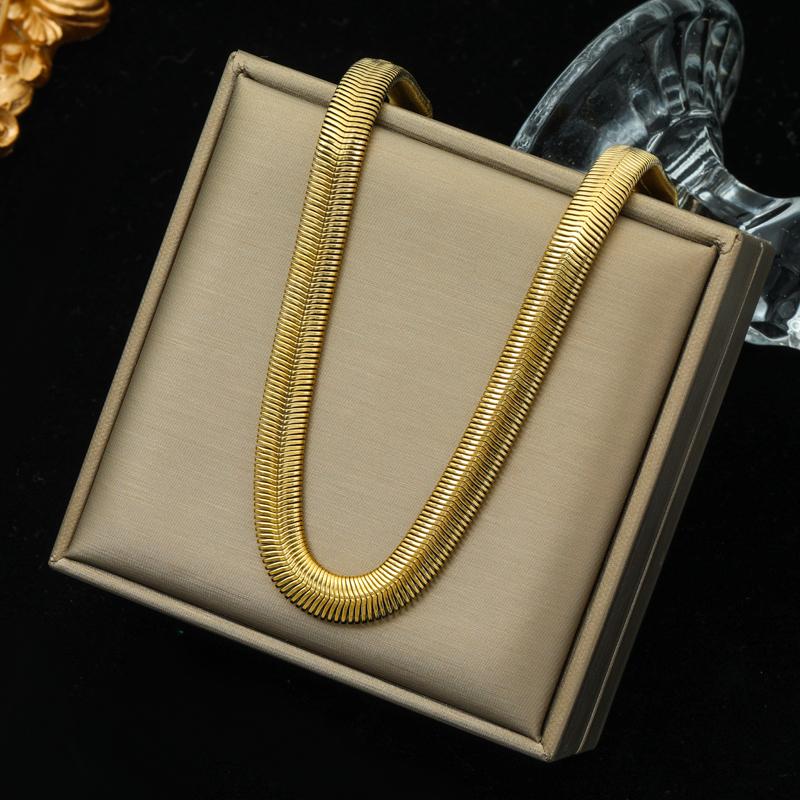 EILIECK 316L Edelstahl Metallkettenhalskette Für Frauen Mode Vergoldete Halskette Wasserdichter Schmuck Damen Geschenk