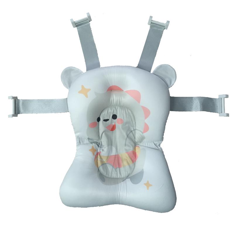 Baby Bath Seat Support Mat Infant Anti-Slip Soft Comfort Body Cushion Foldable Baby Bath Tub Pad Chair Newborn Bathtub Pillow