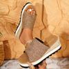 Plus-size Platform Shoes, Women's New Leather Platform Slippers