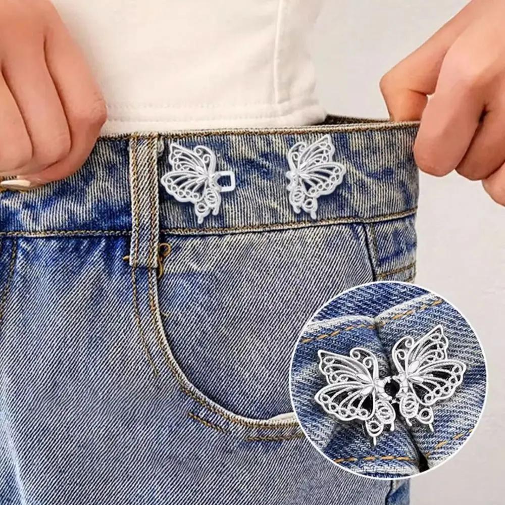Bottone Vita Stretto per Pantaloni Jeans gonna da Donna Ornamenti Clip Vita Regolabile Spille Metalliche Accessori Abbigliamento Fai da Te Rimovibile