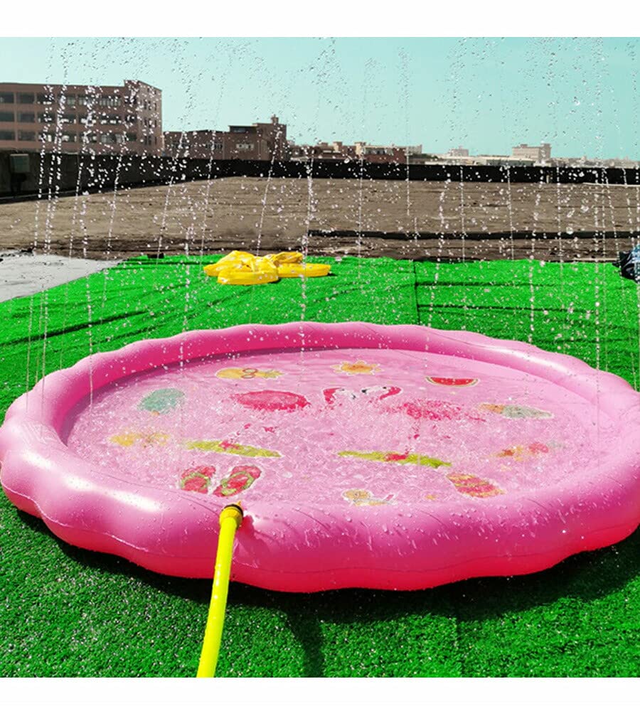 Tappetino per Fontana 170cm Rosa Blu Tappetino Doccia Piscina Gonfiabile Piscina Familiare Grande Piscina per il Tempo Libero Piscina Domestica (Rosa)