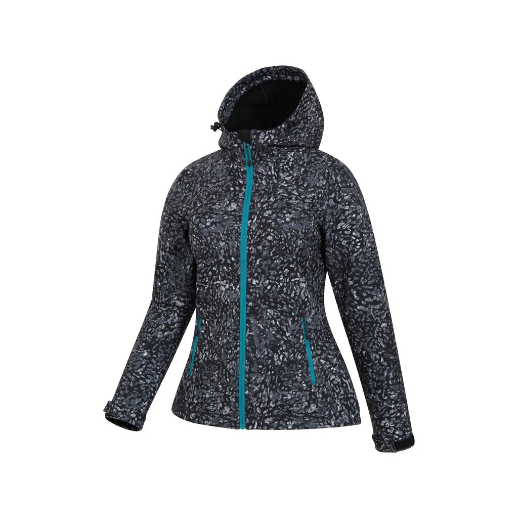 Mountain Warehouse Womens/Ladies Exodus Animal Print Water Resistant Soft Shell Jacket