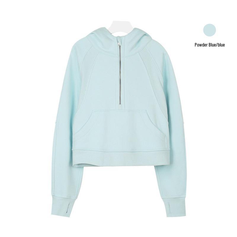 Women s Fleece-Lined Half-Zip Hoodie for AutumnWinter - Slimming Sporty Versatile 6L 110-120 lbs 3480₽