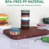 6PCS Salad Dressing Container with Leakproof Lids For Picnics and Travel