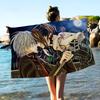 Anime V-Vampire K-Knight Microfiber Printed Beach Towel Mountain Climbing Yoga Beach Swimming Running Absorbent Soft Towel