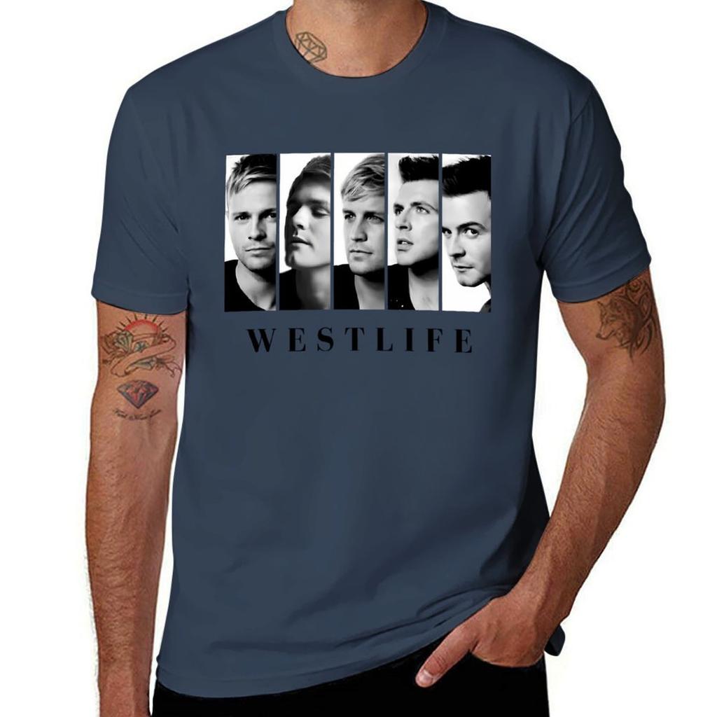 T-shirt Vintage dei Westlife magliette nere magliette grafiche magliette pesanti da uomo