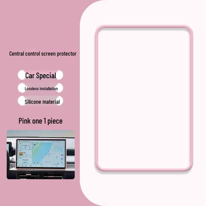 Silicone Protective Cover for 26 BYD Tang EV Screen Models - Center Console Display Frame, Anti-Collision