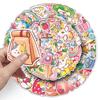 50 Spring Kitten Doodle Stickers Cartoon Cute Creative Decorative Water Cup Mobile Phone Small Mochi Stickers