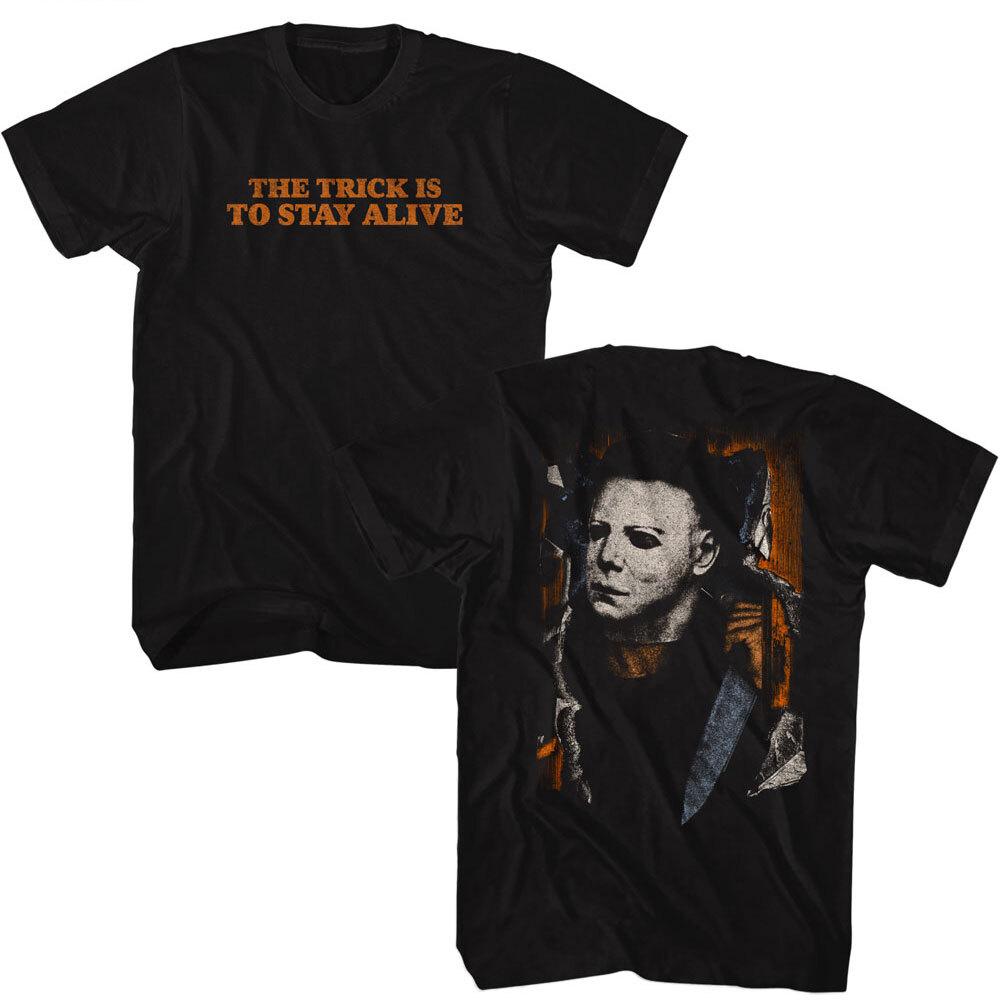 Halloween Michael Myers Horror Movie Print Cotton Short Sleeve TShirt Unisex Women Summer Vintage Streetwear Casual Tee Tops