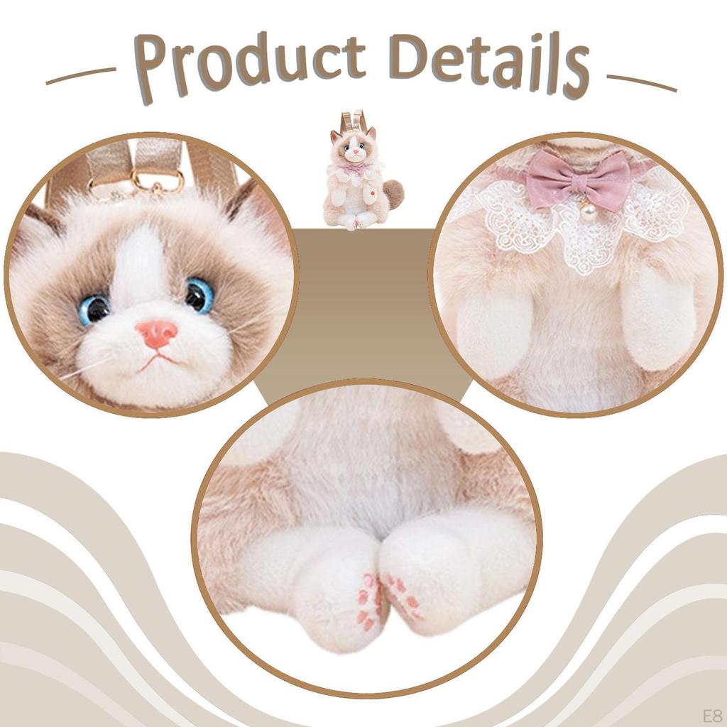 Cat Shaped Backpack Cute for Women Stylish with Adjustable Straps Casual Daypack