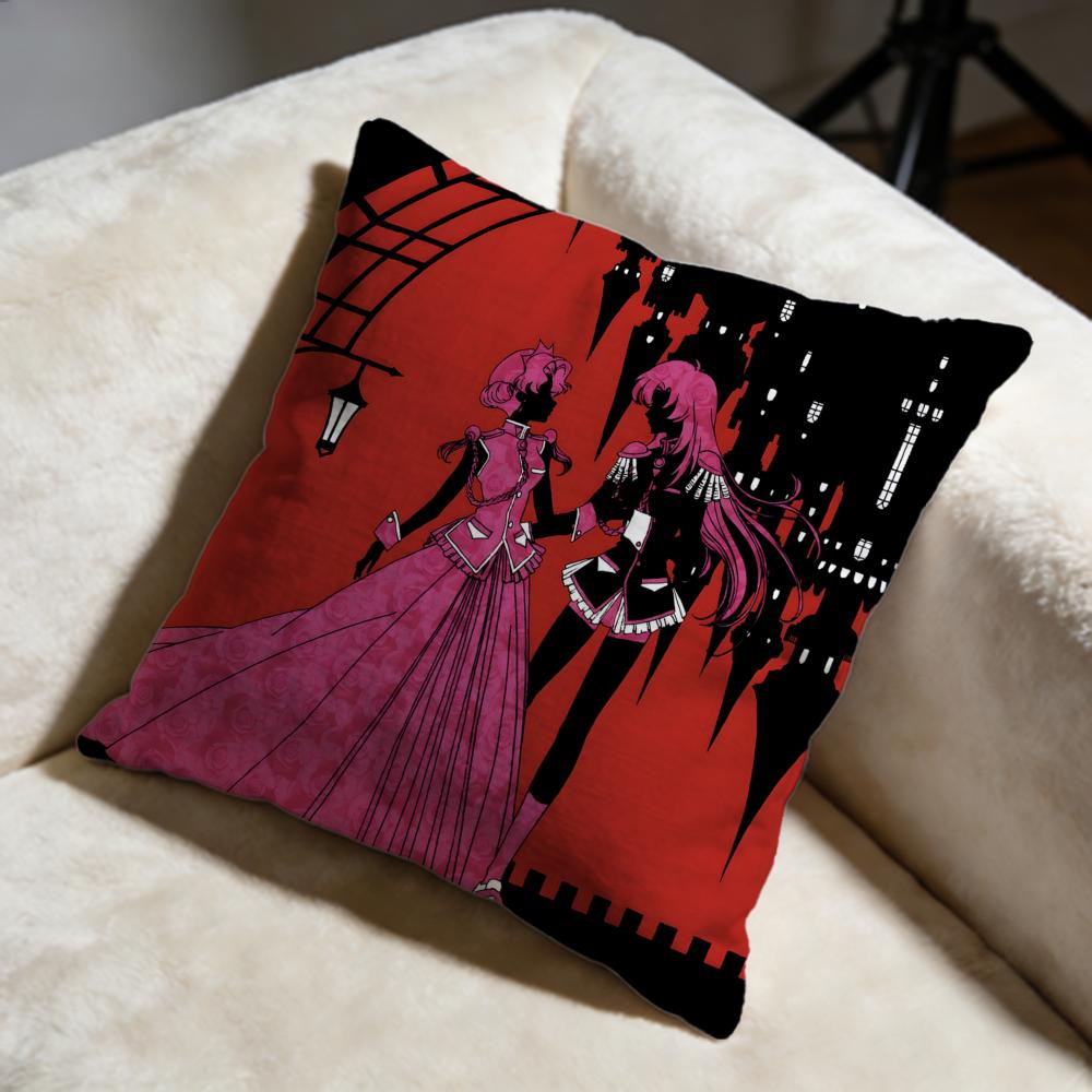 Fashion Rrevolutionary Girl Utenaful Cushion Cover Soft Decorative Pillow Case Suitable for Bedroom Sofa Car Travel Use