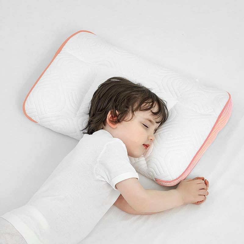 Toddler Pillow 2-6 Year Old,PP Cotton Kids Pillow for Sleeping,Partially Filled PE Hose,Supports Cervical Vertebrae,Kids Pillow for Side Sleeper,