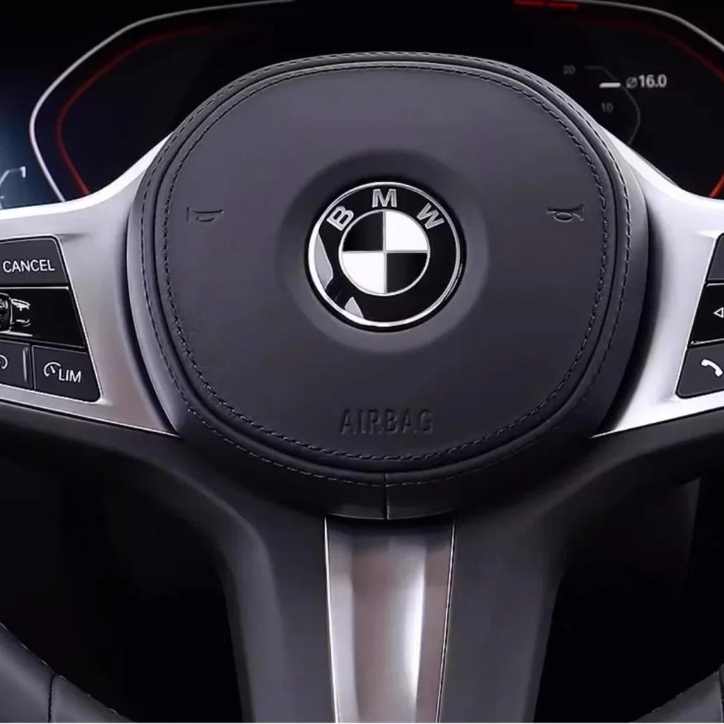 2025 Hot 1Pcs 46mm Car Steering Wheel Badge Emblem Sticker For All BMW Series E36 E46 E53 E90 E60 E61 E93 E87 X1 X3 X5 X6 F30 F2