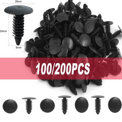 Wholesale Universal Plastic Fasteners Push Rivet Clip 8mm Automotive Nylon Barbed Clip Fixing Panel Fastening Clips