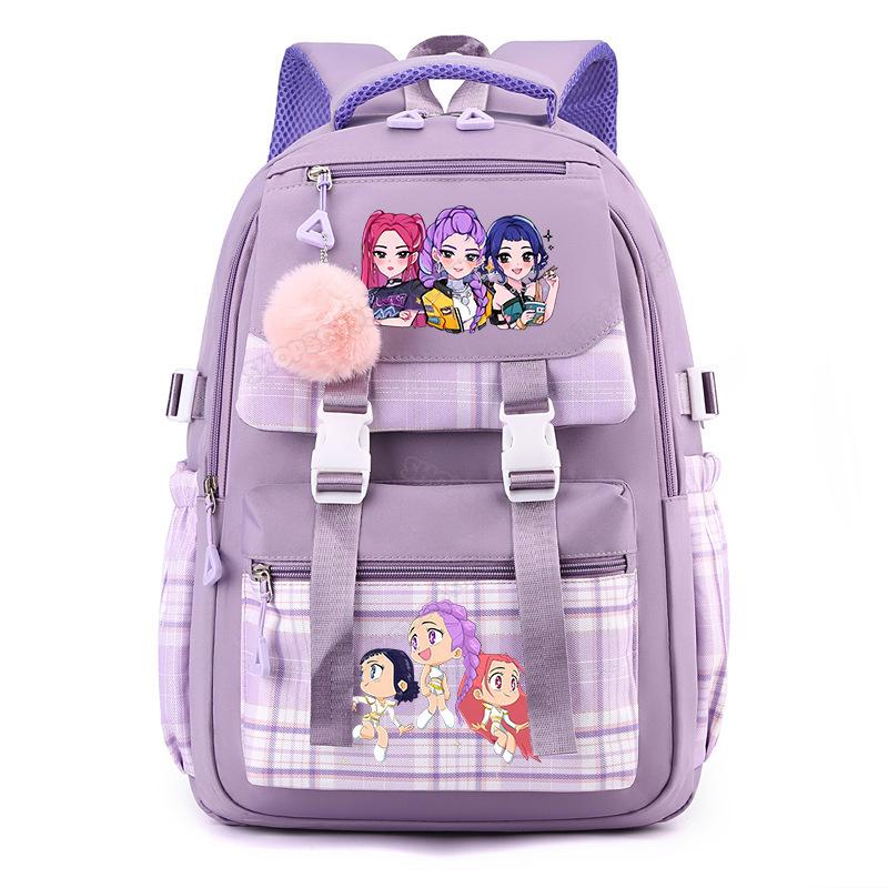 Kpop Demon Hunter Girl Backpack Anime Film School Backpack Large Capacity Children S School Bag Cartoon Casual Learning Backpack
