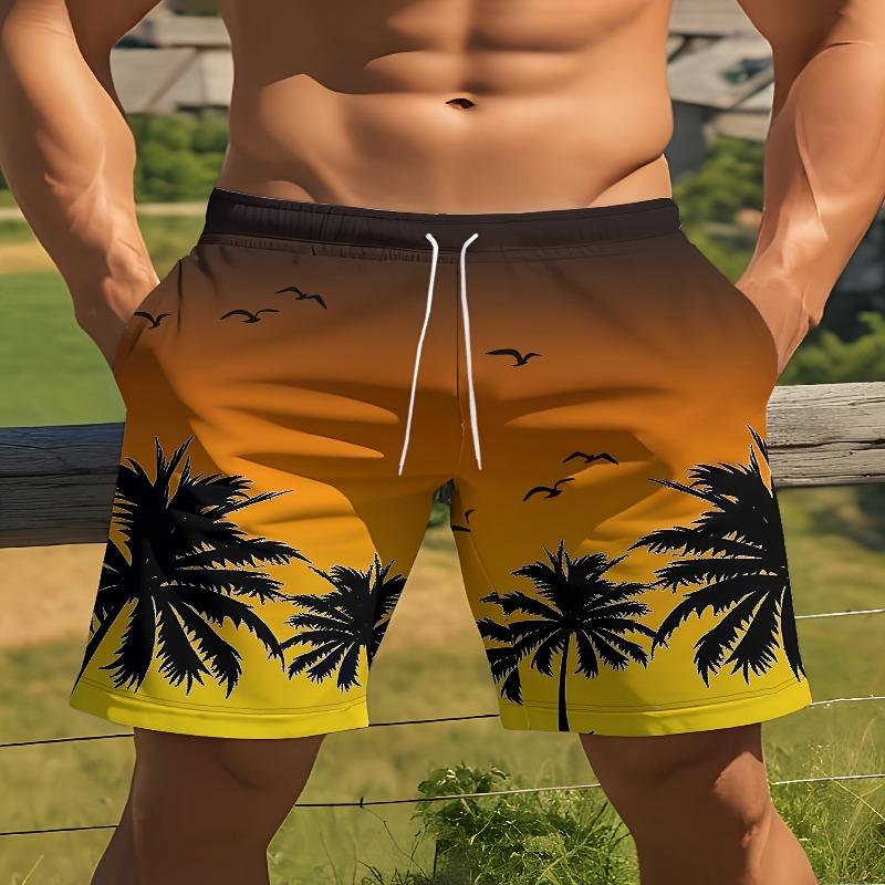 

Men s 3D Hawaiian shorts with adjustable drawstring - regular style, fashionable and casual 6XL