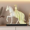 Luxury Equestrian Character Art Sculpture Modern Home Decor For Living Room TV Cabinet Office Desk Study Entrance Ornament