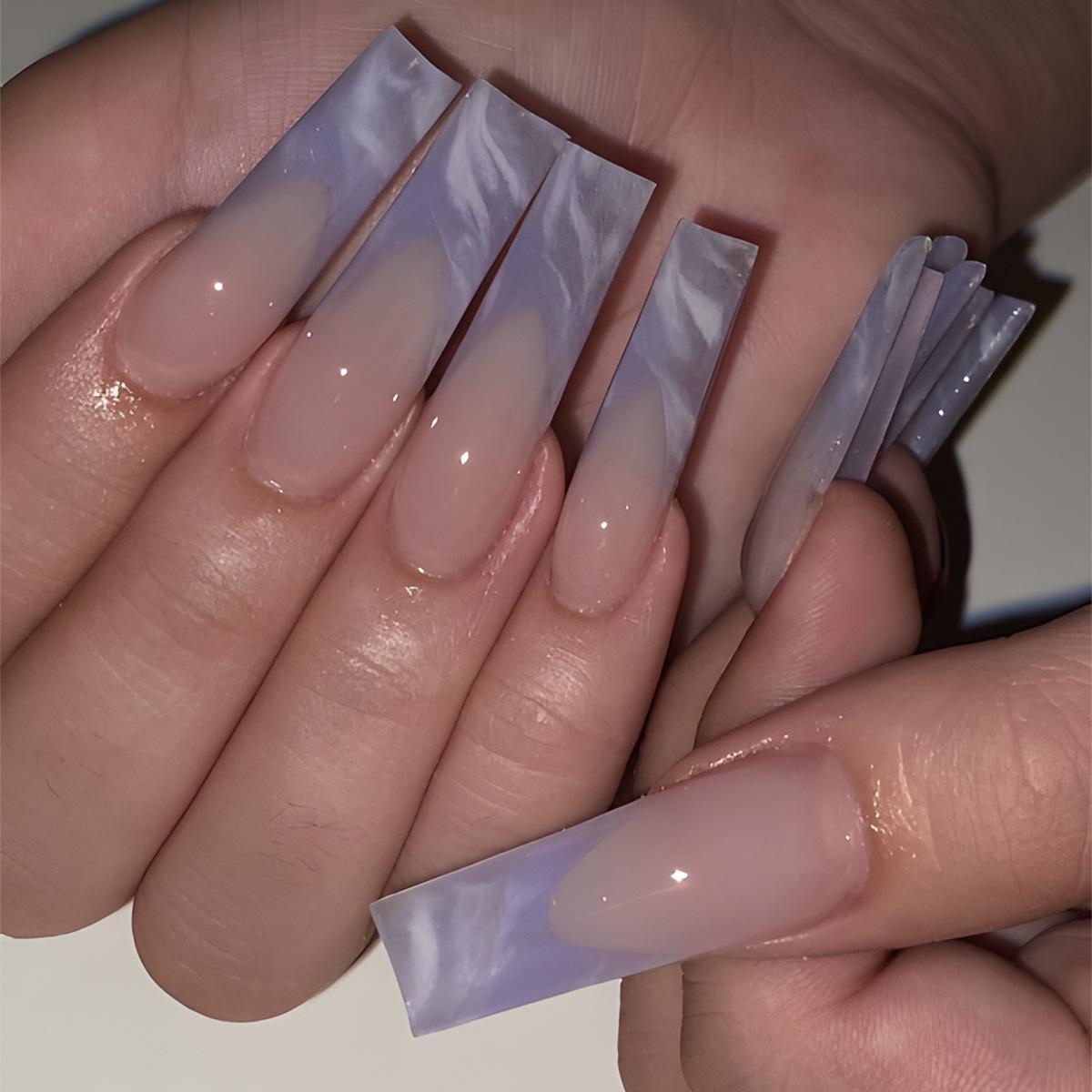 

Gradient Purple Press-On Wearable Armor Nail Art Patches