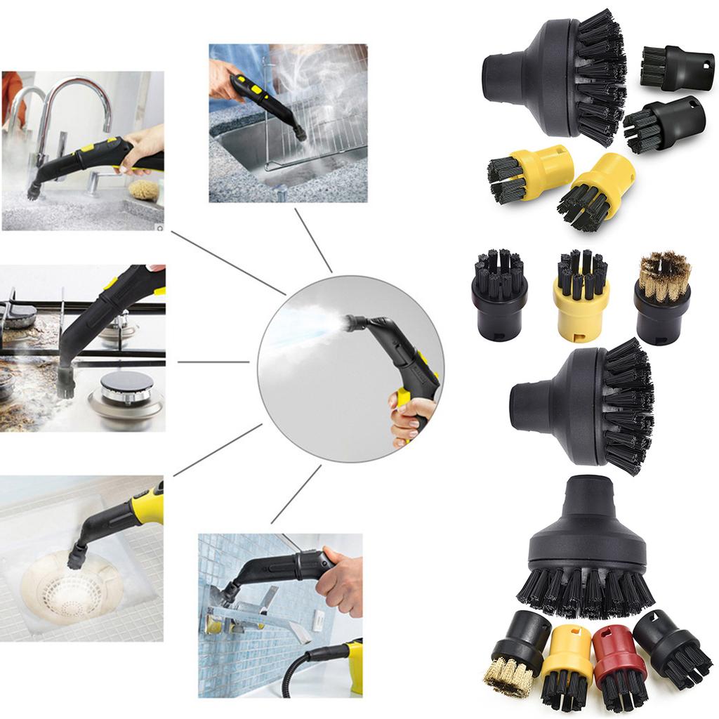 Têtes De Brosse Rondes Petites Pour Nettoyeur Vapeur – Compatibles Karcher SC1, SC2