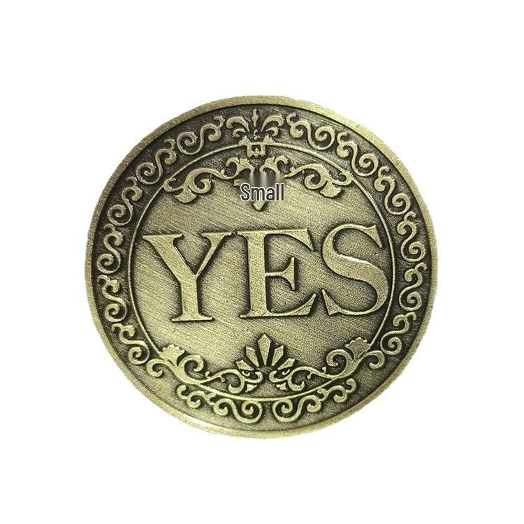 YES/NO Commemorative Decision Coin – Magic Metal Gift for Events & Sales