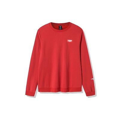 Outdoor Series Plus Velvet Loose Fit Sports Crew Neck Sweatshirt Women Tops Red 162146709-2