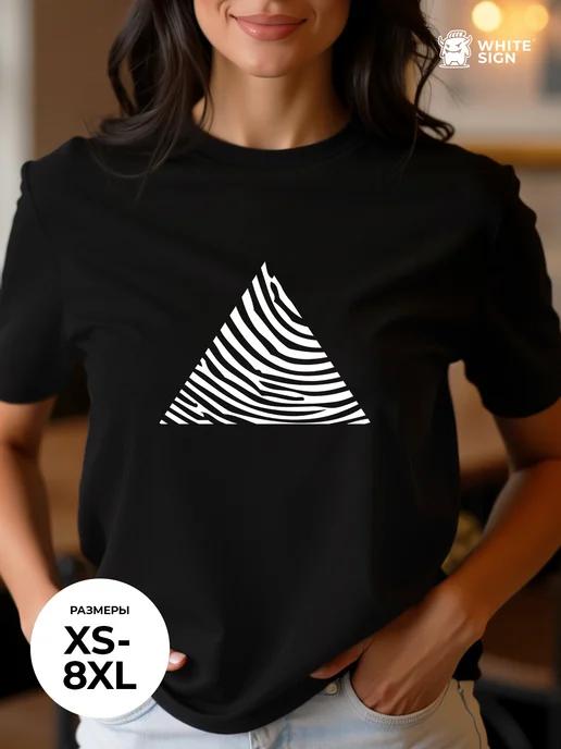 Oversized cotton T-shirt Triangle imprint S