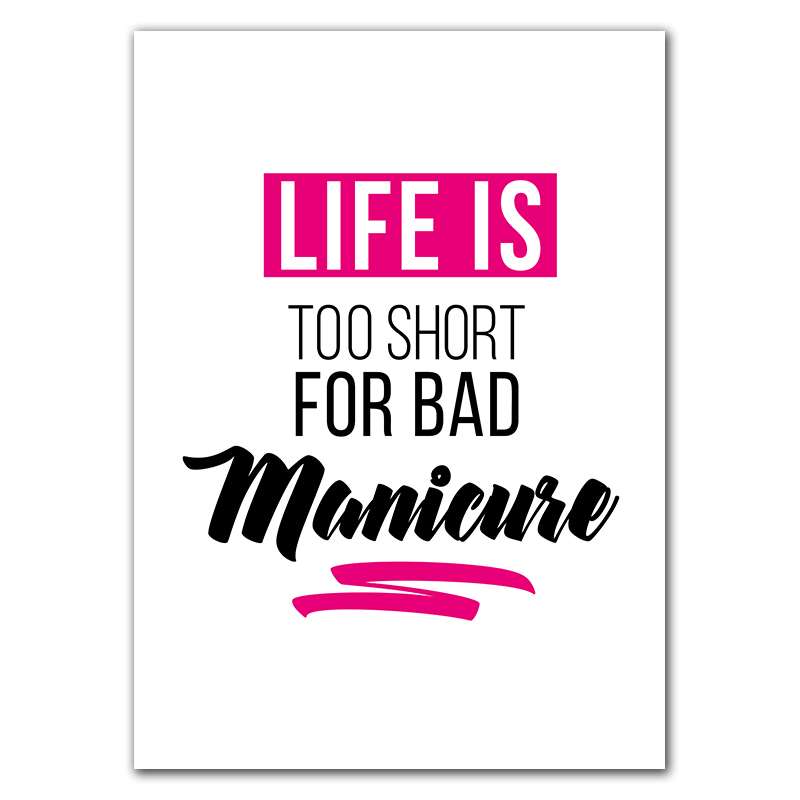 Manikyr Makeup Nagellack Art Pictures Modern Salong Väggaffischer och tryck Vackert mode Illustration Verktyg Dekor HD3162
