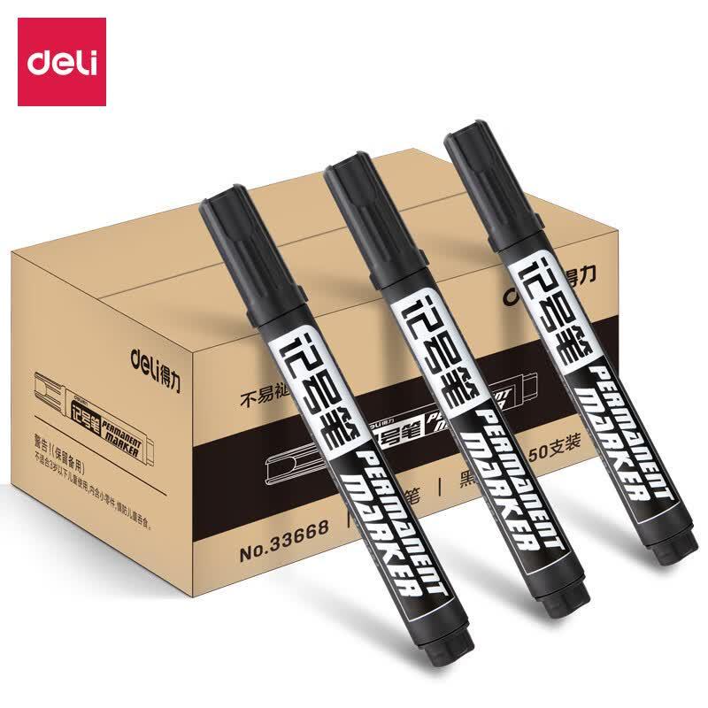 Deli 33668 Oil-Based Thick Tip Marker Pen Set