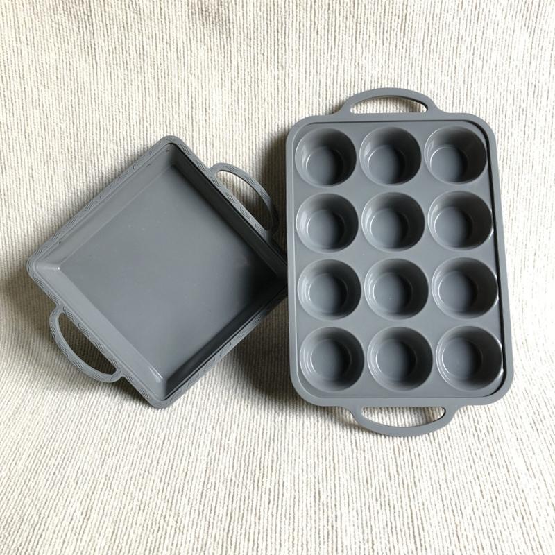 Nonstick Stainless Steel Frame Flexible Silicone Cake Pan For Dessert Chocolate Molds Oven Baking Accessories