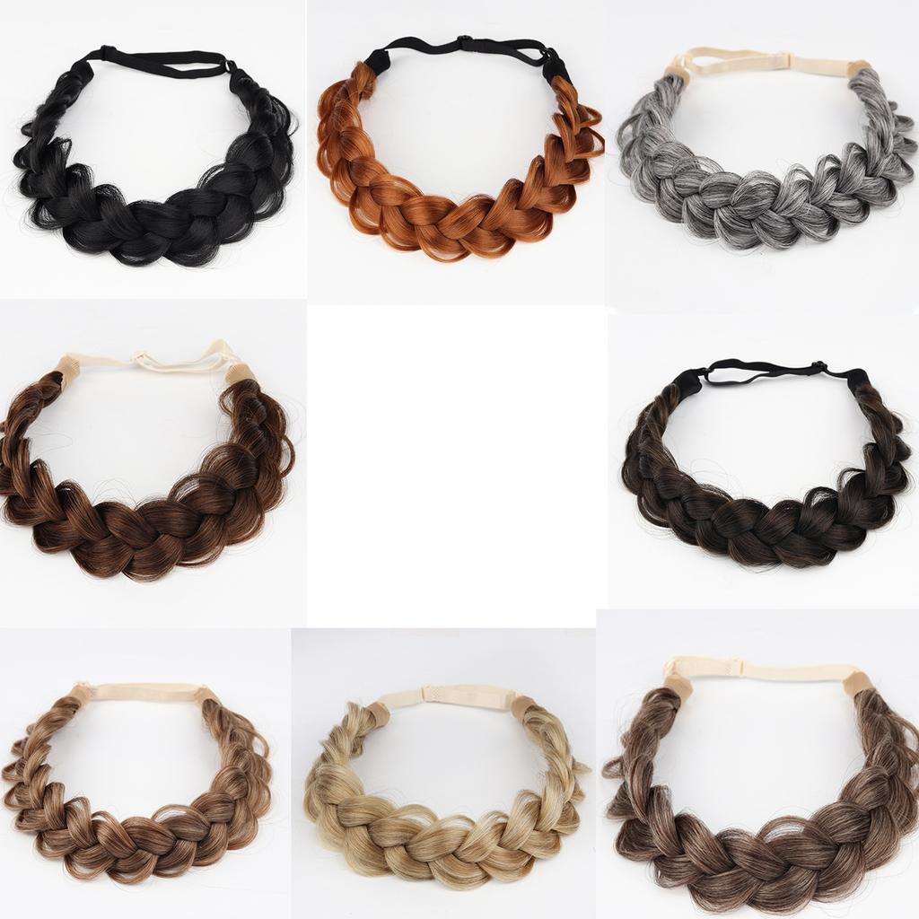 Synthetic Premium Adjustable Handmade Braided Elastic Band Hair Fashion Braiding Hair Headband Headwear For Women