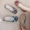 Old ******* ****** and Summer New Women's Embroidered Cloth Shoes Retro Cheongsam Temperament Mother Shoes S**t Sole Single Shoes