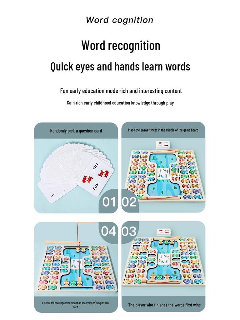 Kids' Magnetic Fishing Game: Early Learning Letter Match & Tabletop Challenge