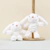Bunny Key Chain Cartoon Plush Toy Long Eared Children Backpack Pendant Doll