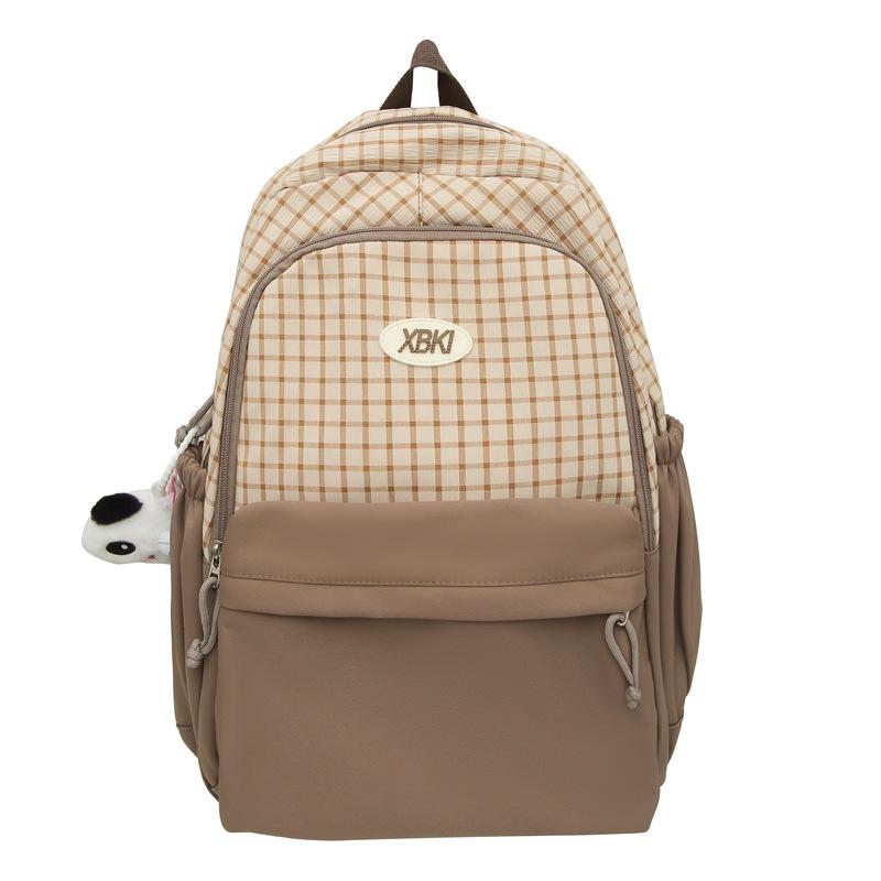 Schoolbagins Style Japanese Plaid Backpack Niche, Junior High School Girls, High School Students, Schoolbags, Women's Large-capacity Travel Backpacks