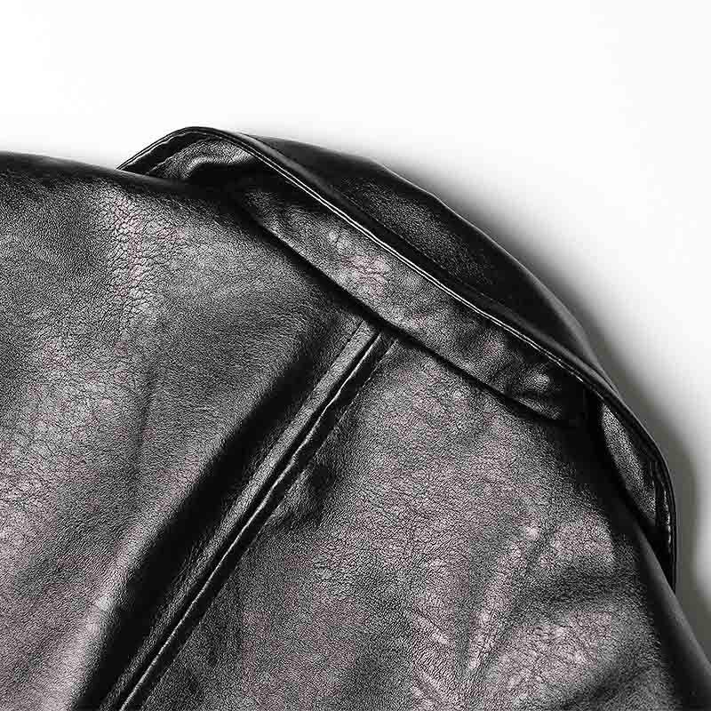 2026 Women's Fashionable Slimming Leather Jacket with Waist-Cinching Design