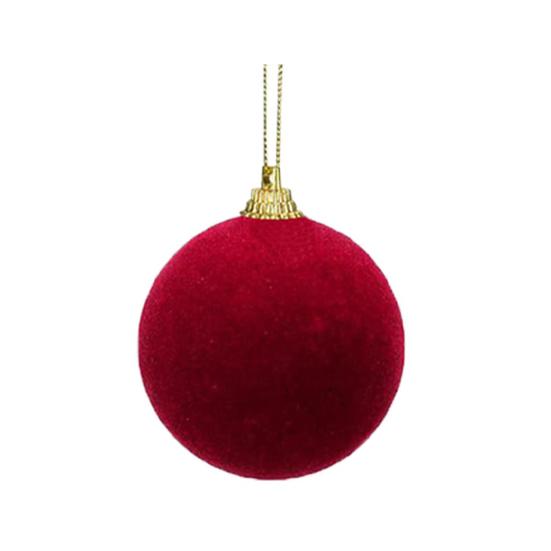 10/20Pcs Christmas Balls Velvet Xmas Tree Hanging Ornaments with Ribbon Weddings Birthdays Home Holiday Decoration