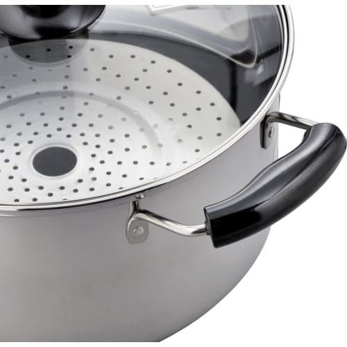 Wahei Freiz NR-7735 Stainless Steel Double-Handled Pot with Strainer, IH Compatible, 26cm, by Nabeya Daisaku
