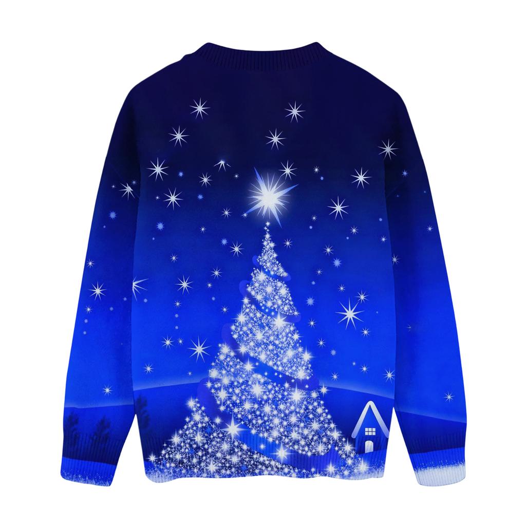 Girls' Hooded Knitted Pullover Round Neck Long Sleeve Top