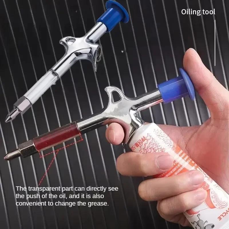 Bicycle Aluminum Grease Gun Aluminum Alloy MTB Bike Bearing Hub Grease Syringe Bicycle Oil Lubricant Cycling Accessories