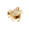 Golden Round Flower-shaped Open Ring for Women, Fashionable Retro Exaggerated Large Ring Accessories Gift